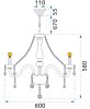 Chandelier Toolight 300752 Crystal Chrome 3-light points E14 60x60x58cm