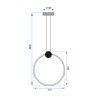 Pendant LED Lamp TOOLIGHT APP1393-CP Gold 30cm