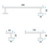 Set Of Bathroom Hangers Rea Ari Brush Nickel