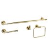 BATHROOM HOOK SET REA GRID GOLD 4 PIECES