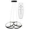 Pendant LED Lamp TOOLIGHT APP793-CP Modern Black + remote control 3-light points 70W 54x54x26-89cm