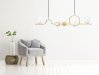 Pendant Lamp TOOLIGHT APP1023-5CP Gold 5-light points E27 12x100x20-110cm