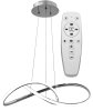 Pendant LED Lamp TOOLIGHT APP393-CP Modern Ring Chrome + remote control 1-light point 40W 55x55x14,5cm