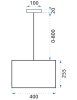 CEILING LAMP CHANDELIER TOOLIGHT APP623-1CP BLACK WHITE 40CM