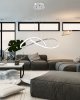 Pendant LED Lamp TOOLIGHT APP393-CP Modern Ring Chrome + remote control 1-light point 40W 55x55x14,5cm