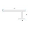 Paper Holder Rea 6611 Modern Gold