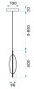 Pendant LED Lamp TOOLIGHT APP549-1CP Glass Metal Gold 1-light point 9x9x60-140cm