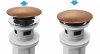UNIVERSAL CLICK-CLACK WASHBASIN SIPHON REA FLOW BRUSH COPPER