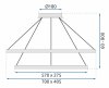 Pendant LED Lamp TOOLIGHT APP771-3CP Cristal + remote control 2-light points 70x70x50-100cm