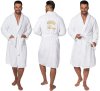 Bathrobe MEN King White collar S/M