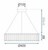 Pendant LED Lamp TOOLIGHT APP982-CP Cristal Round 2-light points 24W 40x40x8-98cm