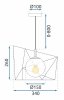Pendant Lamp TOOLIGHT APP1022-1CP Black 1-light point E27 34x34x26-106cm