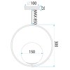 CEILING LAMP CHANDELIER TOOLIGHT G109-1W GOLD WHITE