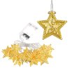 Christmas tree lights Garland LED Gold Stars