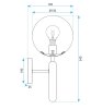 WALL LAMP TOOLIGHT G097-1W BLACK WHITE