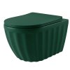 Rea Set: Wall-hung Toilet Bowl + Countertop Washbasin Duo Matcha Matt