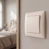 Toolight Single Switch With Frame Oste Jnh006-w Beige