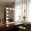 MIRROR REA HOLLYWOOD WHITE 80X60 LED