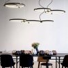 Pendant LED Lamp TOOLIGHT APP752-30-40-50 Black Ring + remote control 3-light points 63x112x70cm