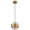 Pendant Lamp TOOLIGHT APP1236-1CP Gold Metal Glass E27 1-light point