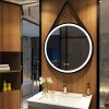 MIRROR REA LED 104 70X70CM BLACK