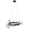 Pendant Lamp TOOLIGHT APP1159-10CP Black Metal Glass Balls G9 10-light points