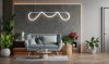 Pendant LED Lamp TOOLIGHT APP855-CP LONG Chrome 1-light point 60W 120x26cm