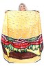 Beach towel Hamburger 150 cm