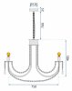 Chandelier Toolight APP766-8CP Crystal Gold Candles 8-light points E14 75x75x48,5-118,5cm