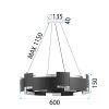 CEILING LAMP CHANDELIER TOOLIGHT APP1561-6CP BLACK