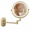 MIRROR REA GLOW BRUSH GOLD LED