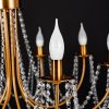 Chandelier Toolight APP766-8CP Crystal Gold Candles 8-light points E14 75x75x48,5-118,5cm