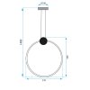 Pendant LED Lamp TOOLIGHT APP1398-CP Black 50cm