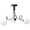 Chandelier Toolight APP1154-3CP Black Metal Glass Balls G9 3-light points