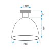 Ceiling Lamp Chandelier TOOLIGHT APP1303-1C Black E27