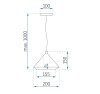 Pendant Lamp TOOLIGHT APP1005-1CP Black Round 1-light point E27 20x15x15-100cm