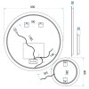 Mirror Rea R-8040 Led Transparent