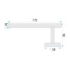 TOILET PAPER HOLDER REA 6611 MODERN BRUSH COPPER