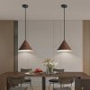 Pendant Lamp TOOLIGHT APP1443-1CP Dark Wood Cone E27