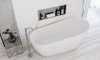 Built-in Stainless Steel Bathroom Shelf 30X60 Brushed Steel