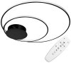 Ceiling LED Lamp Chandelier TOOLIGHT APP802-C Black + Remote Control Ring 2-light points 110 W 60x60Cm