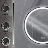MIRROR REA LED 104 70X70CM BLACK