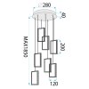 PENDANT CEILING LAMP TOOLIGHT LHJ089-7CP BLACK WHITE
