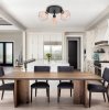Ceiling Lamp Chandelier TOOLIGHT APP536-3C Loft Black Rose-Gold 3-light points E27 19x20x28Cm