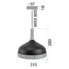 CEILING LAMP CHANDELIER TOOLIGHT APP1421-1CP BLACK