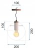 Pendant Lamp TOOLIGHT APP038-3CP LASSI Glass Rose-Gold 20cm E27