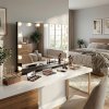 Mirror Rea Hollywood Led Black