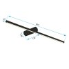 Bathroom Wall LED Light TOOLIGHT APP1343-W Black 13W 80cm
