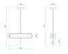 Pendant LED Lamp TOOLIGHT APP832-CP Gold 2-light points 24W 9,2x43,5x70cm