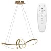 Pendant LED Lamp TOOLIGHT APP824-CP Modern Gold + remote control 1-light point 70 W 73x25cm